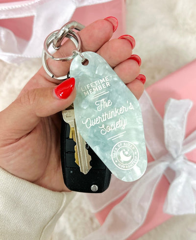'The Overthinker's Society' Motel Keychain - United Monograms