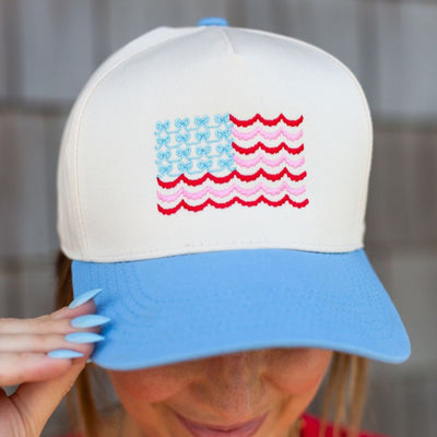 The Preppy Patriot' Trucker Hat - United Monograms
