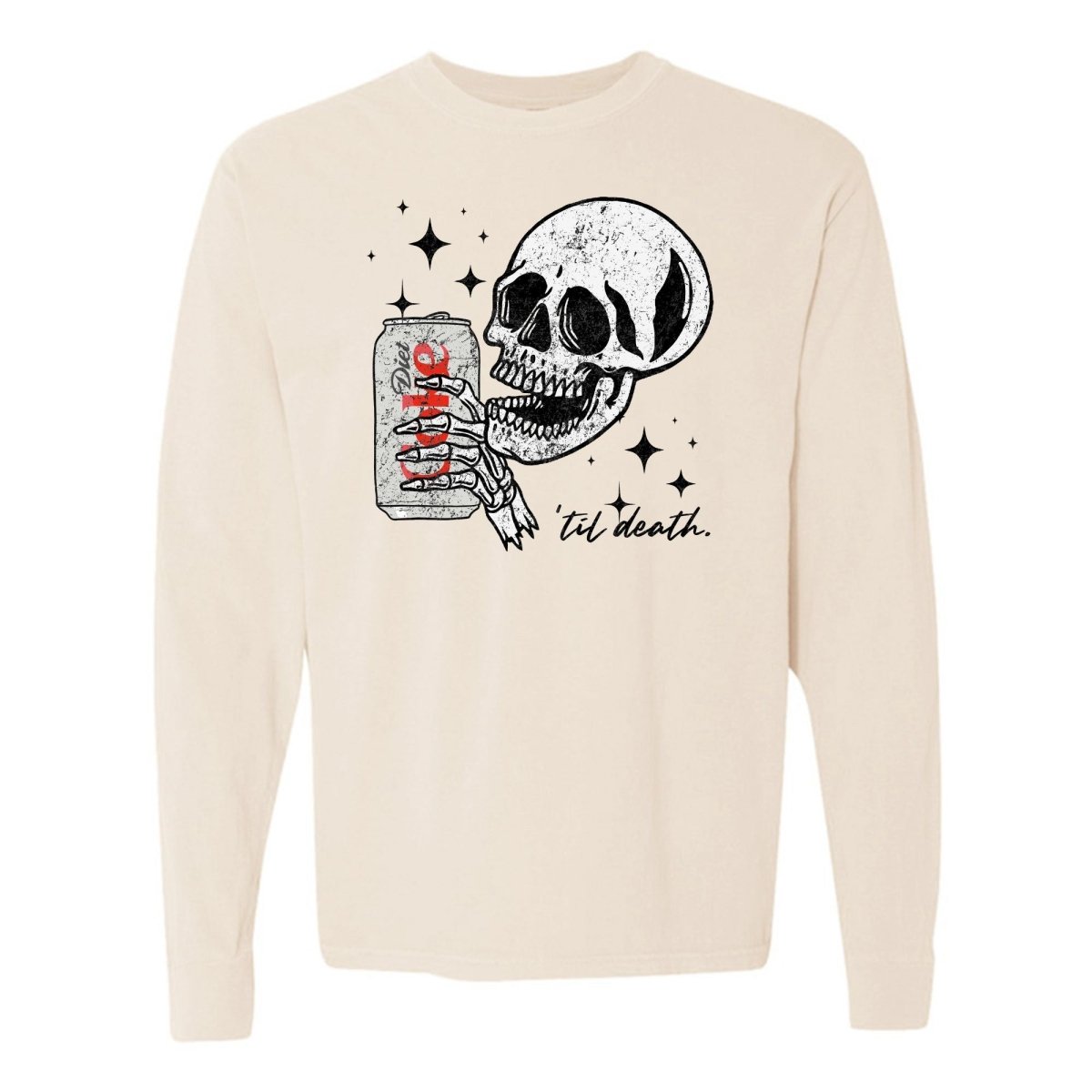 'Til Death Diet Coke' Long Sleeve T-Shirt - United Monograms