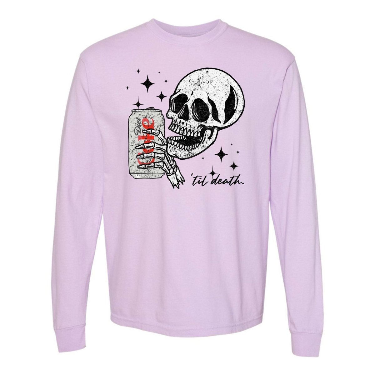 'Til Death Diet Coke' Long Sleeve T-Shirt - United Monograms
