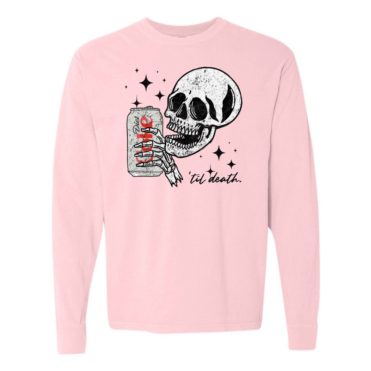 'Til Death Diet Coke' Long Sleeve T-Shirt - United Monograms