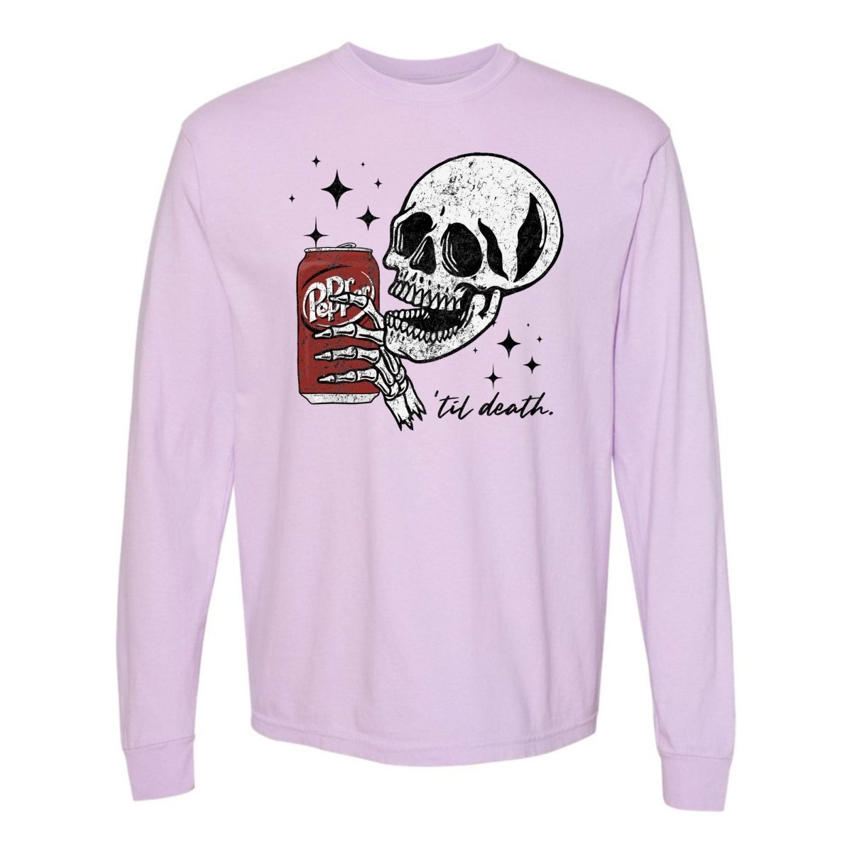 'Til Death Dr. Pepper' Long Sleeve T-Shirt - United Monograms