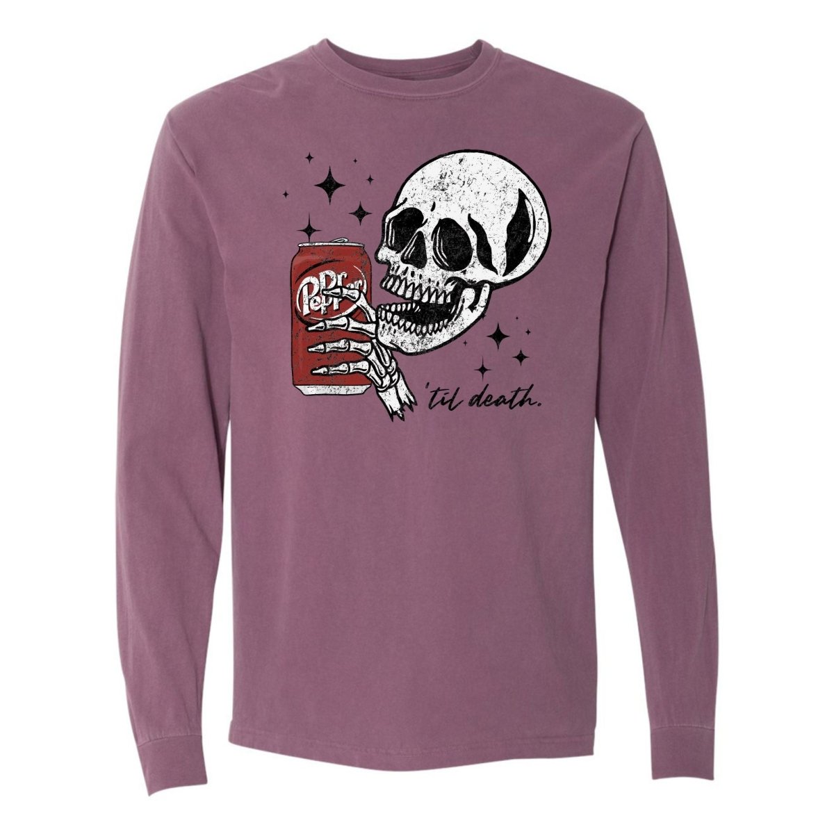 'Til Death Dr. Pepper' Long Sleeve T-Shirt - United Monograms