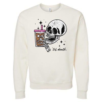 'Til Death Iced Coffee' Crewneck Sweatshirt - United Monograms