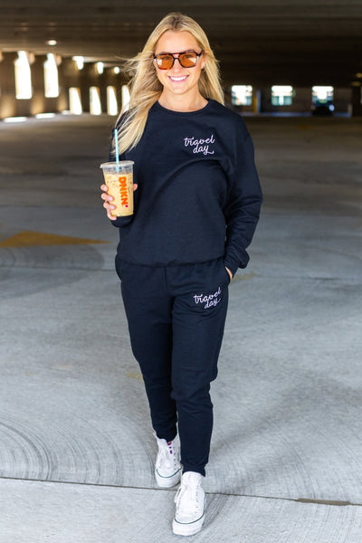 'Travel Day' Fleece Joggers - United Monograms