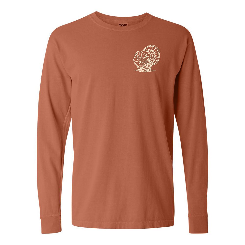 Turkey Comfort Colors Long Sleeve T - Shirt - United Monograms