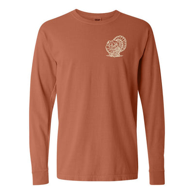 Turkey Comfort Colors Long Sleeve T - Shirt - United Monograms