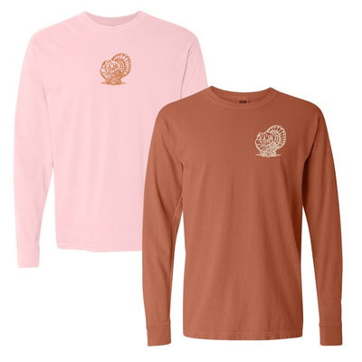 Turkey Comfort Colors Long Sleeve T - Shirt - United Monograms