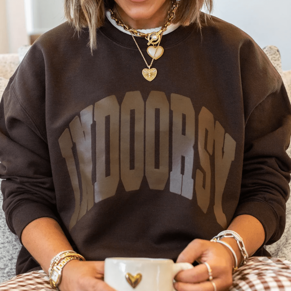 UM X @livinwithMB PUFF 'Indoorsy' Crewneck - United Monograms