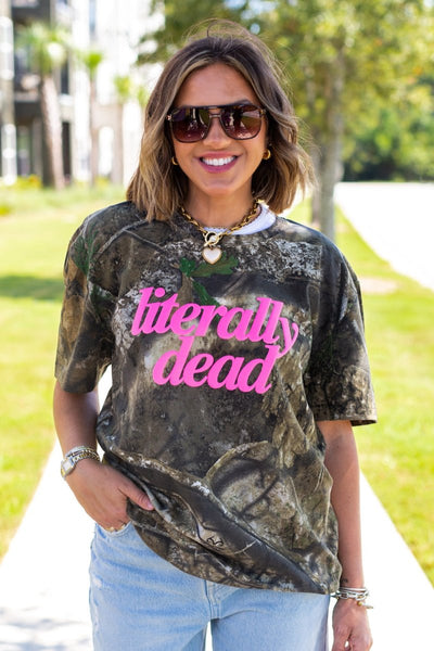 UM X @livinwithMB PUFF 'Literally Dead' Camo Tee - United Monograms