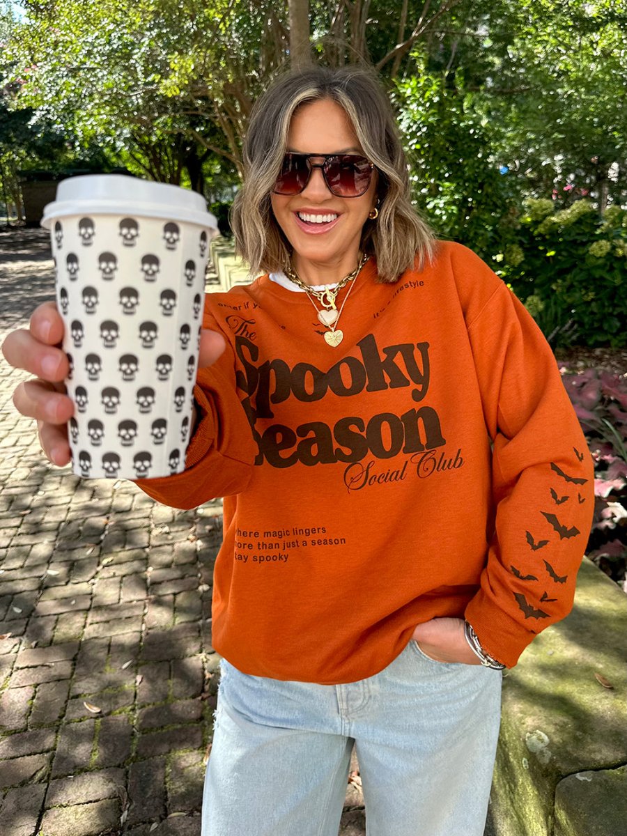 UM X @livinwithMB 'Spooky Season Social Club' Crewneck - United Monograms