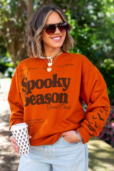 UM X @livinwithMB 'Spooky Season Social Club' Crewneck - United Monograms