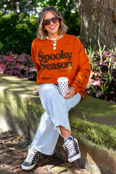 UM X @livinwithMB 'Spooky Season Social Club' Crewneck - United Monograms