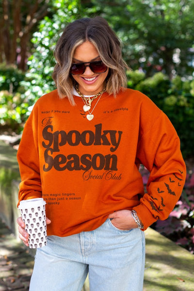 UM X @livinwithMB 'Spooky Season Social Club' Crewneck - United Monograms