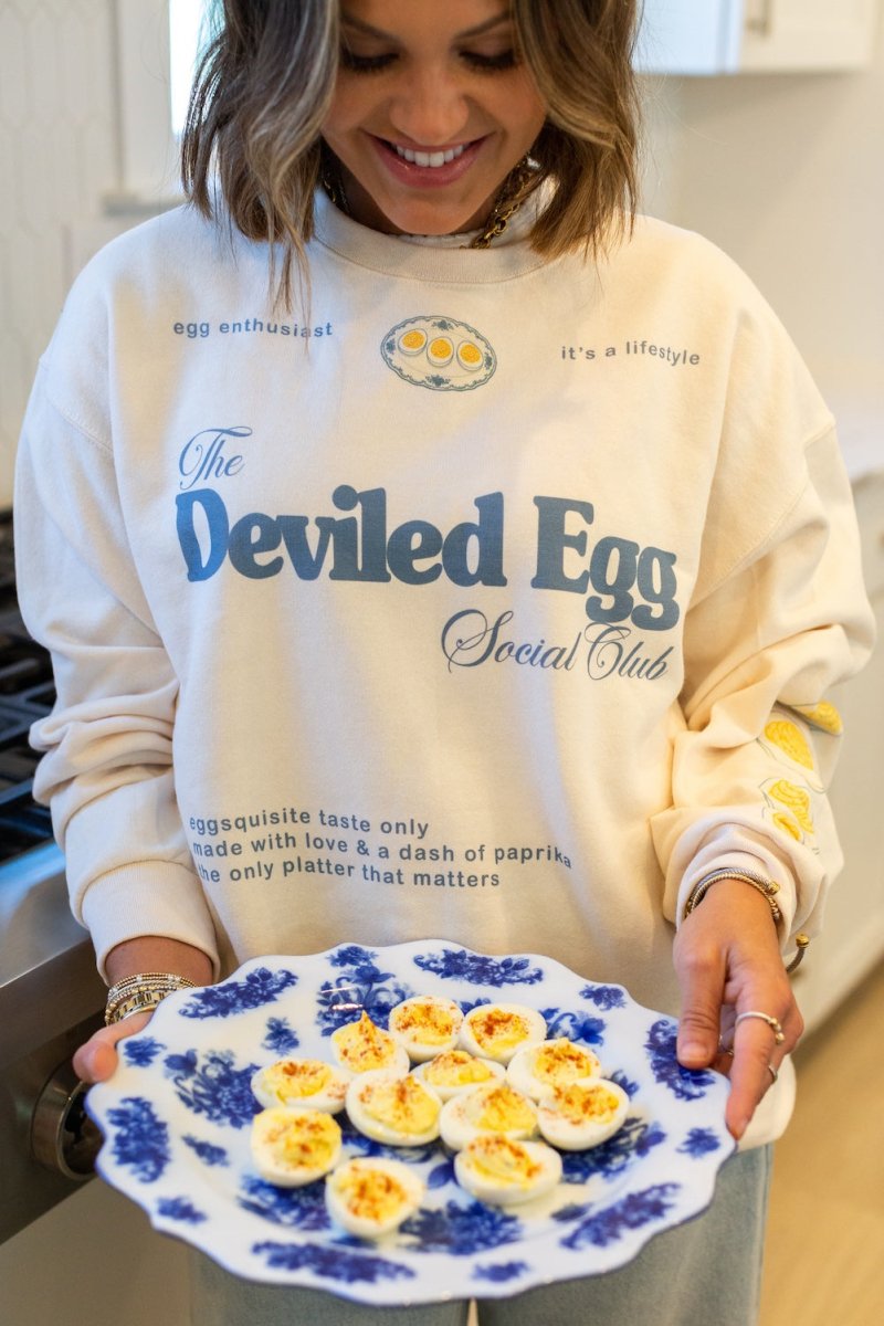 UM X @livinwithMB 'The Deviled Egg Social Club' Crewneck - United Monograms