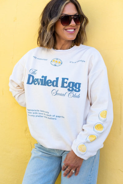 UM X @livinwithMB 'The Deviled Egg Social Club' Crewneck - United Monograms
