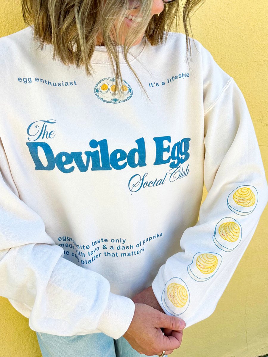 UM X @livinwithMB 'The Deviled Egg Social Club' Crewneck - United Monograms