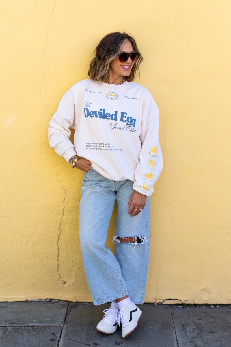 UM X @livinwithMB 'The Deviled Egg Social Club' Crewneck - United Monograms