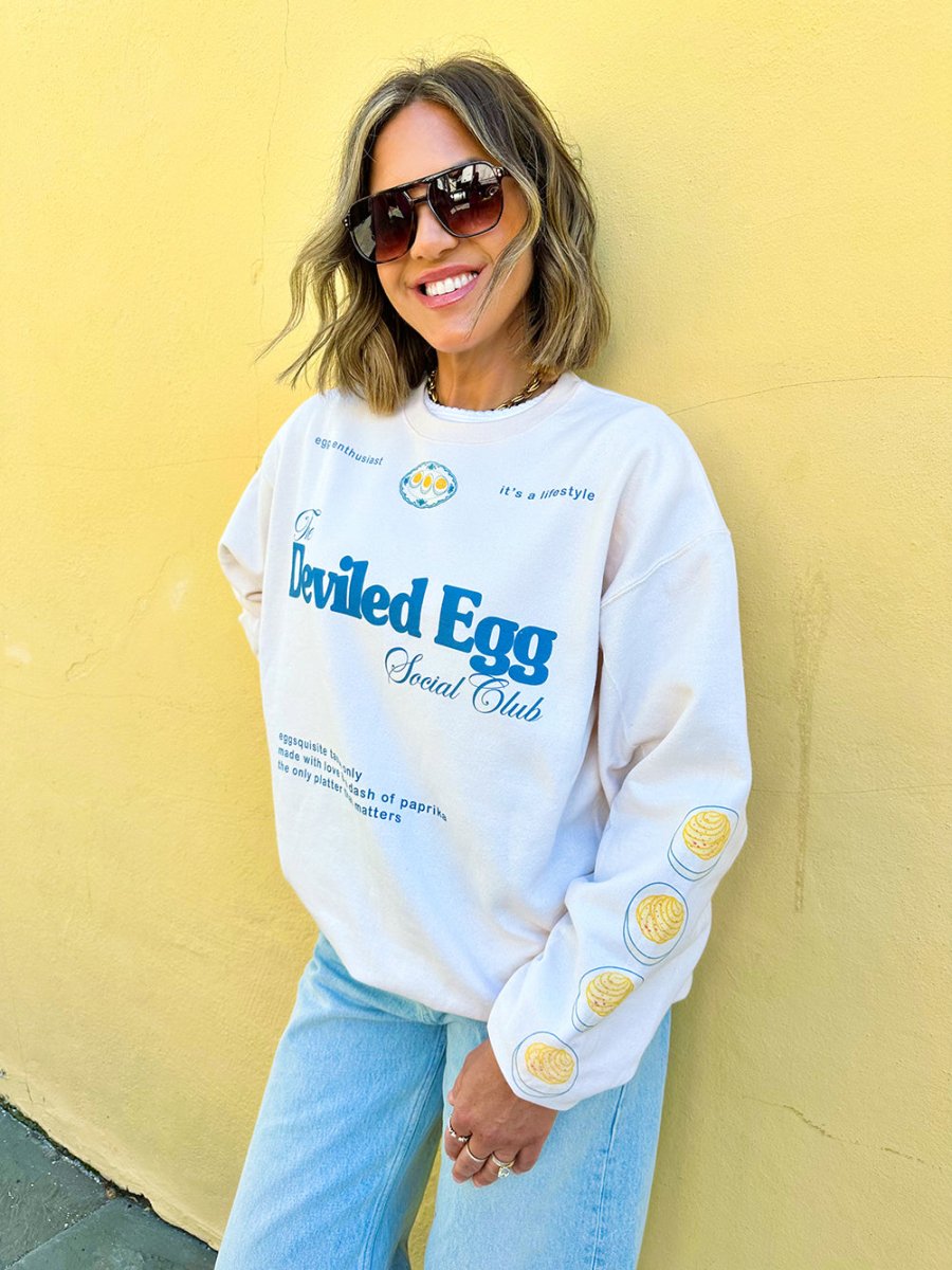 UM X @livinwithMB 'The Deviled Egg Social Club' Crewneck - United Monograms