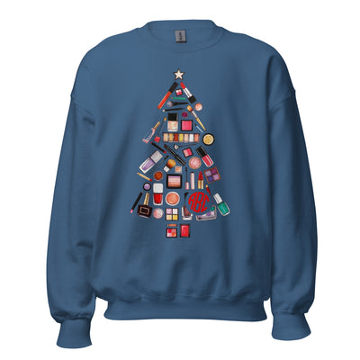 Monogrammed 'Makeup Christmas Tree' Crewneck Sweatshirt