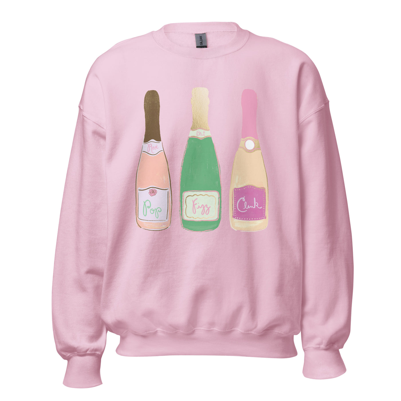 Monogrammed 'Champagne Bottles' Crewneck Sweatshirt