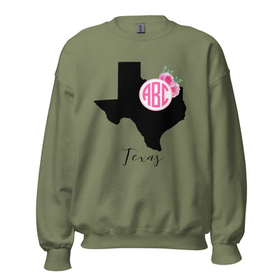 Monogrammed 'Texas State Pride' Crewneck Sweatshirt