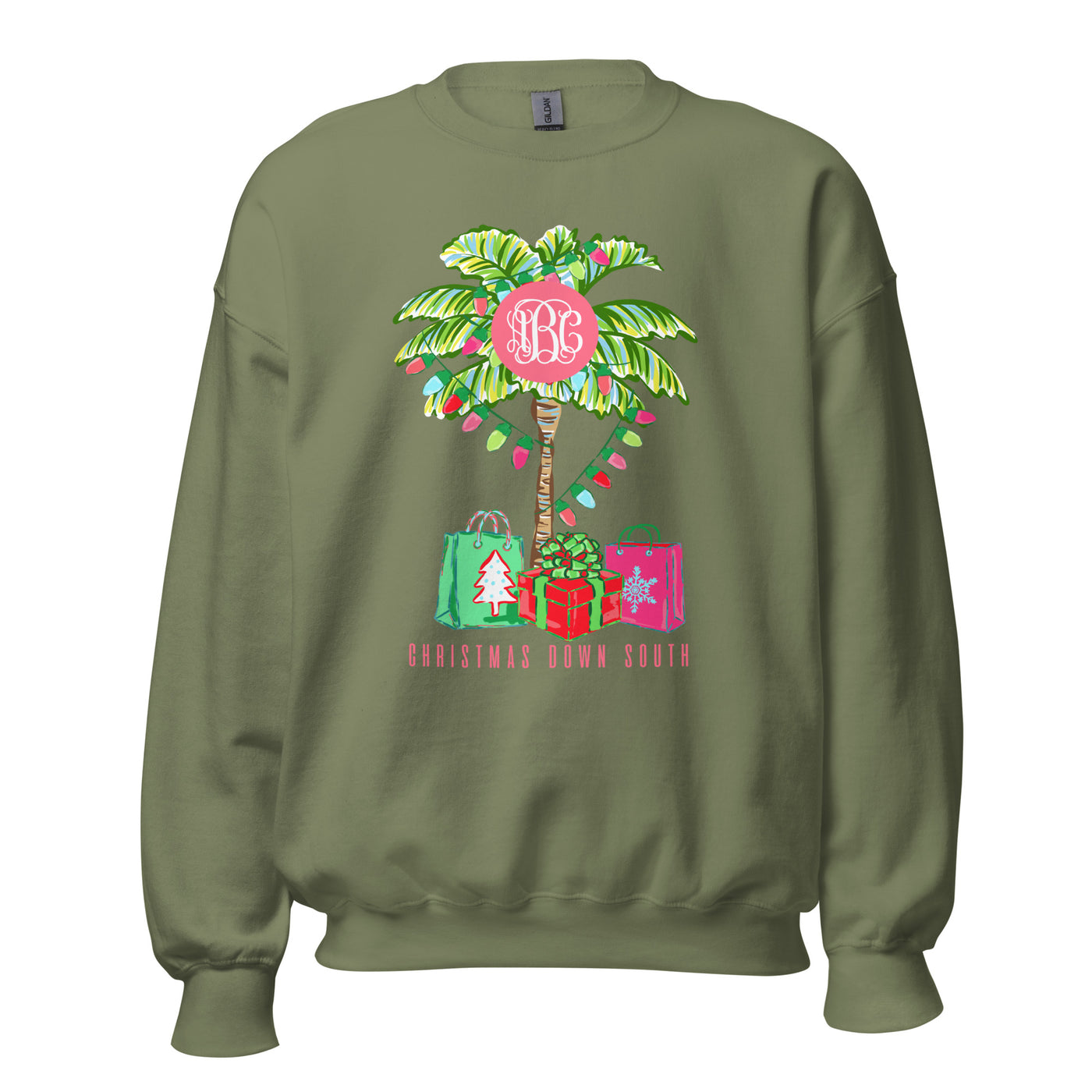Monogrammed 'Christmas Down South' Crewneck Sweatshirt