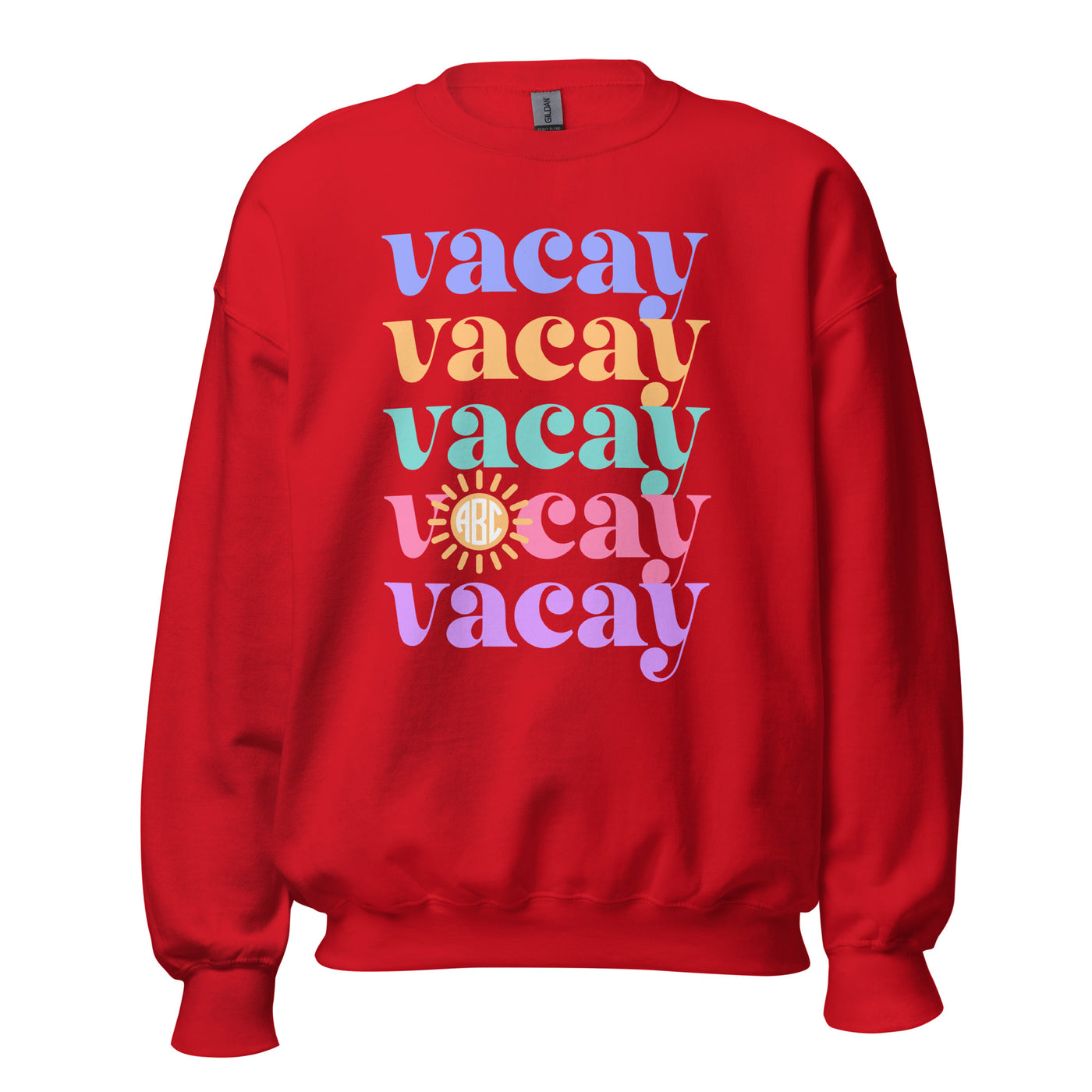 Monogrammed 'Vacay Vacay' Crewneck Sweatshirt