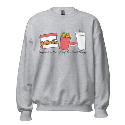 Monogrammed 'Favorite Things' Fast Food Crewneck Sweatshirt