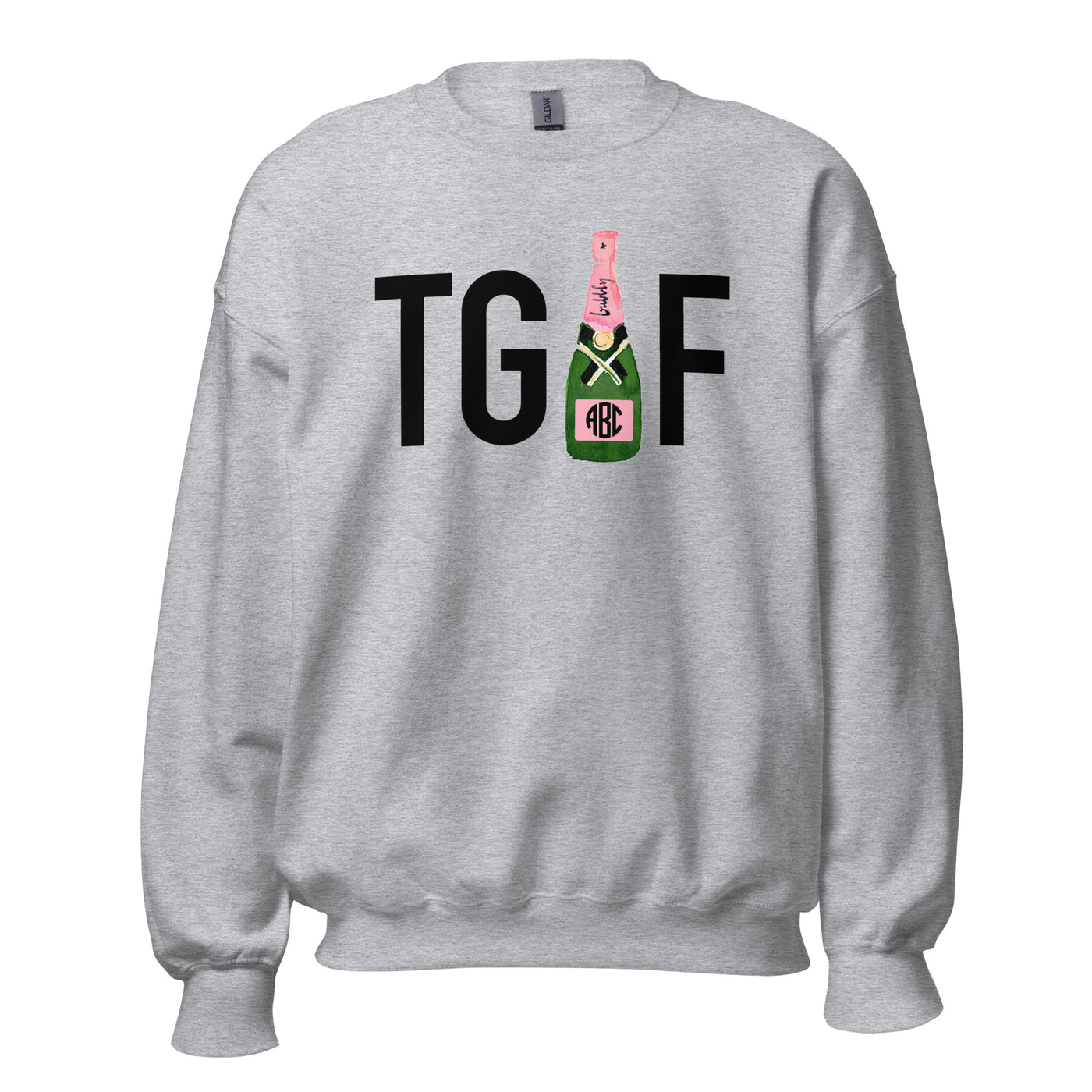 Monogrammed 'TGIF' Crewneck Sweatshirt