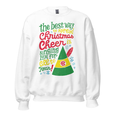 Monogrammed 'Christmas Cheer' Crewneck Sweatshirt