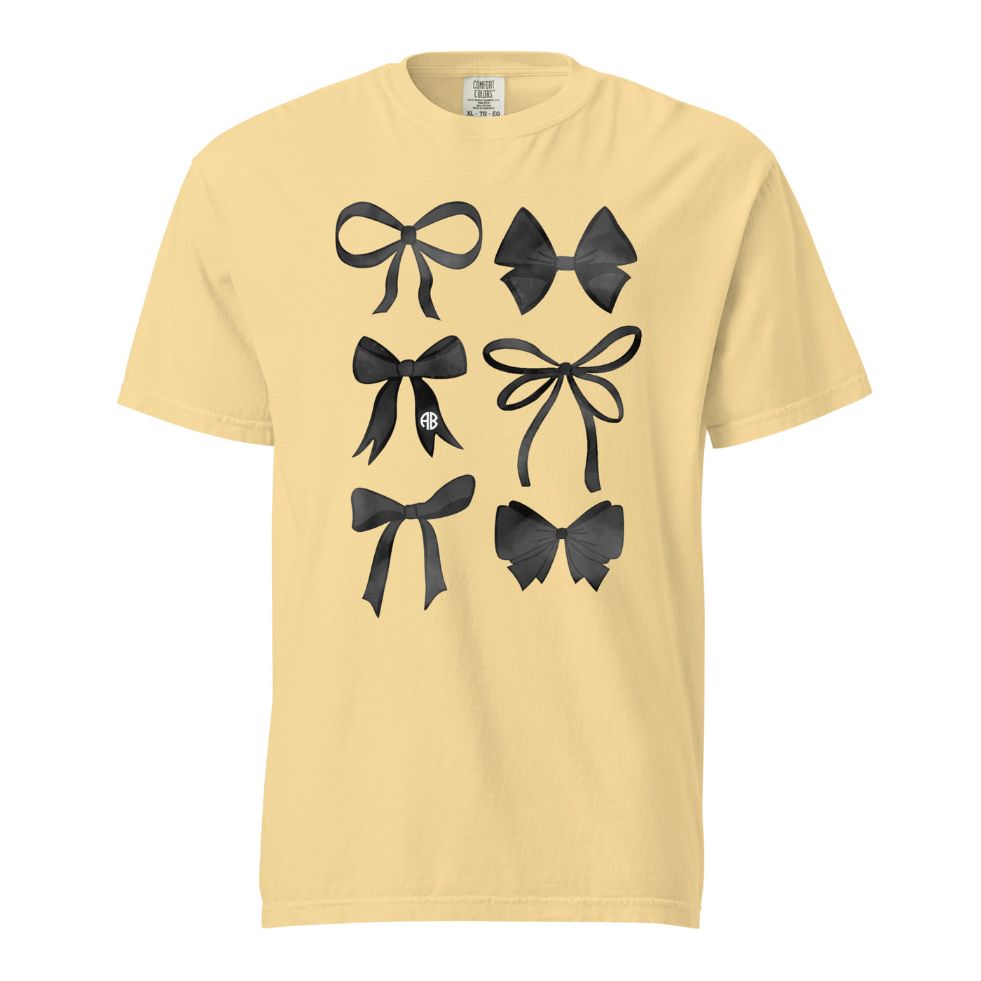 Monogrammed 'Watercolor Bows' T-Shirt