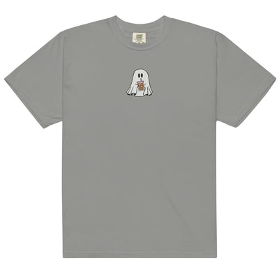 'Iced Coffee Ghost' Embroidered T-Shirt