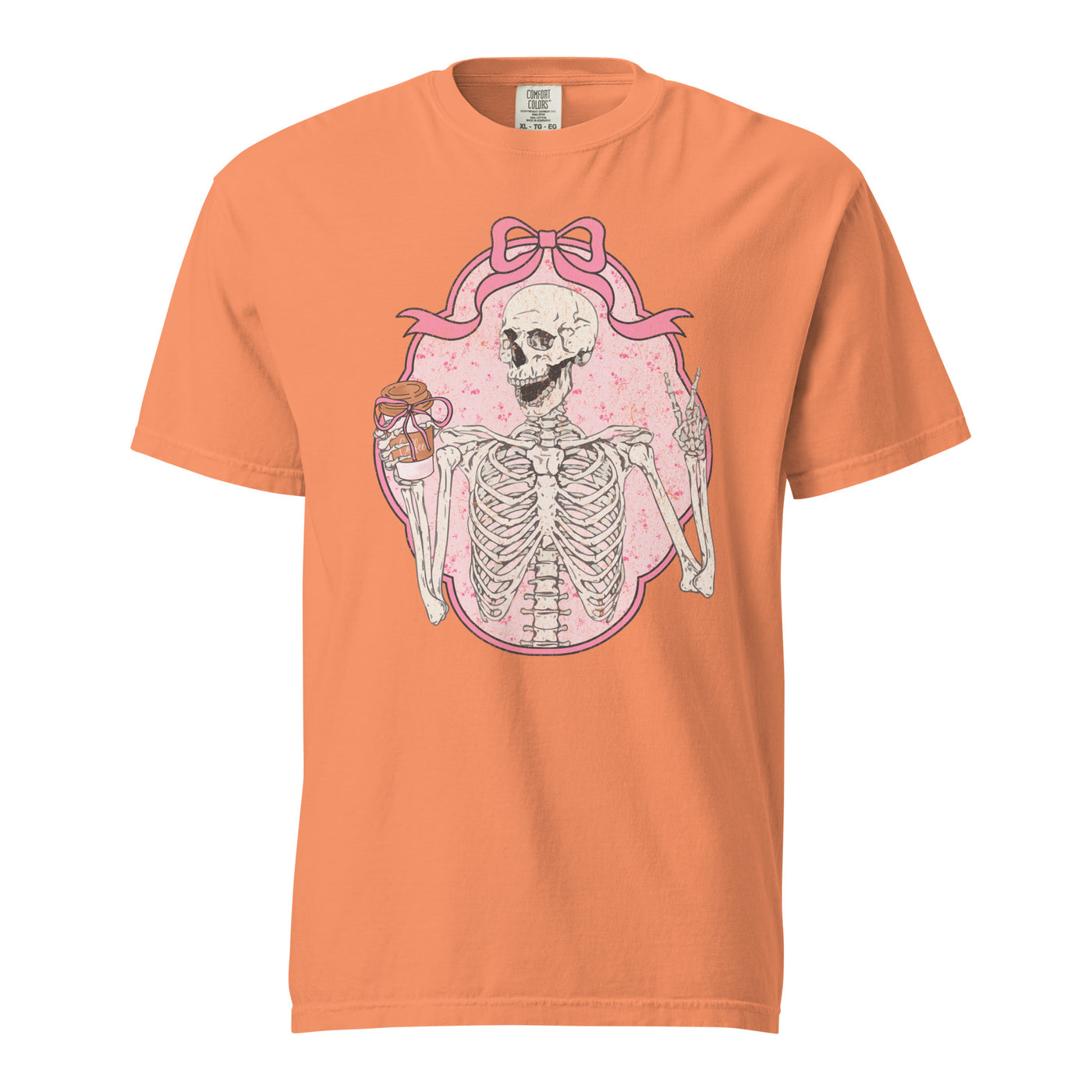 'Coquette Coffee Skeleton' T-Shirt