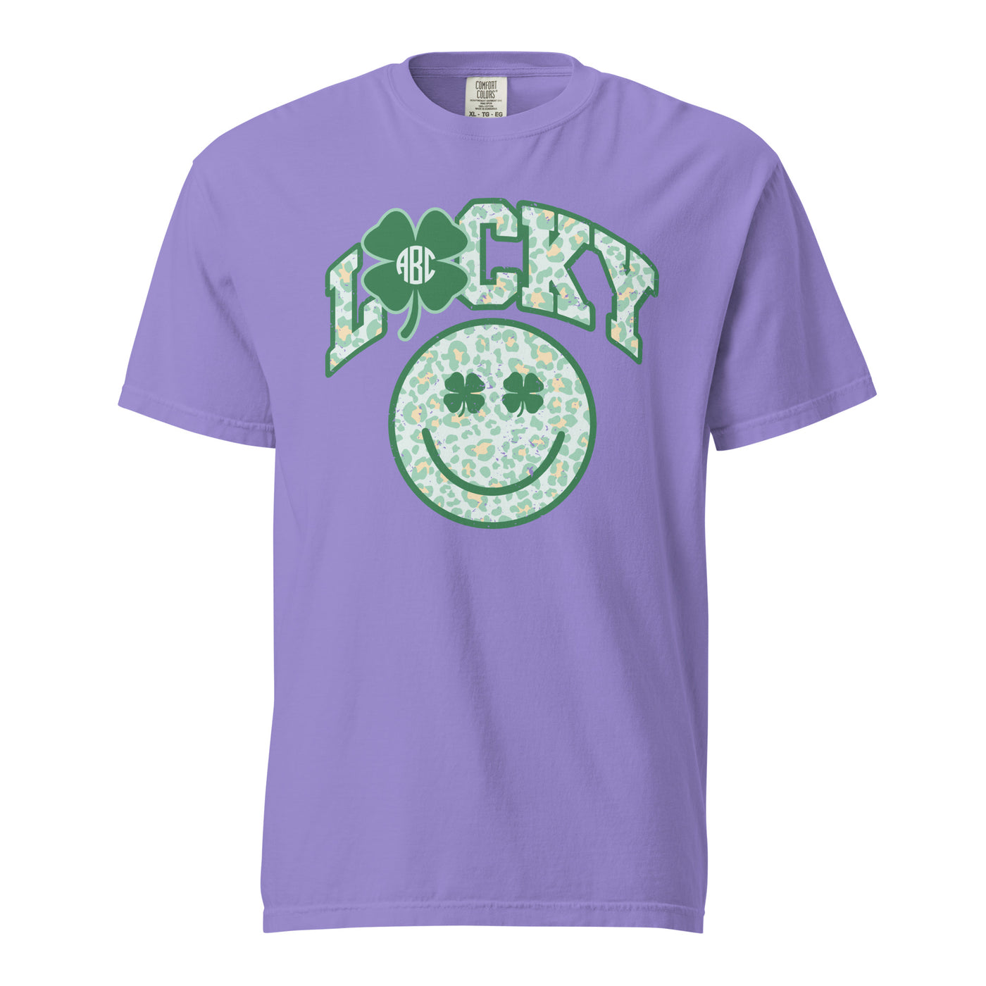 Monogrammed 'Lucky Smiley Face' T-Shirt