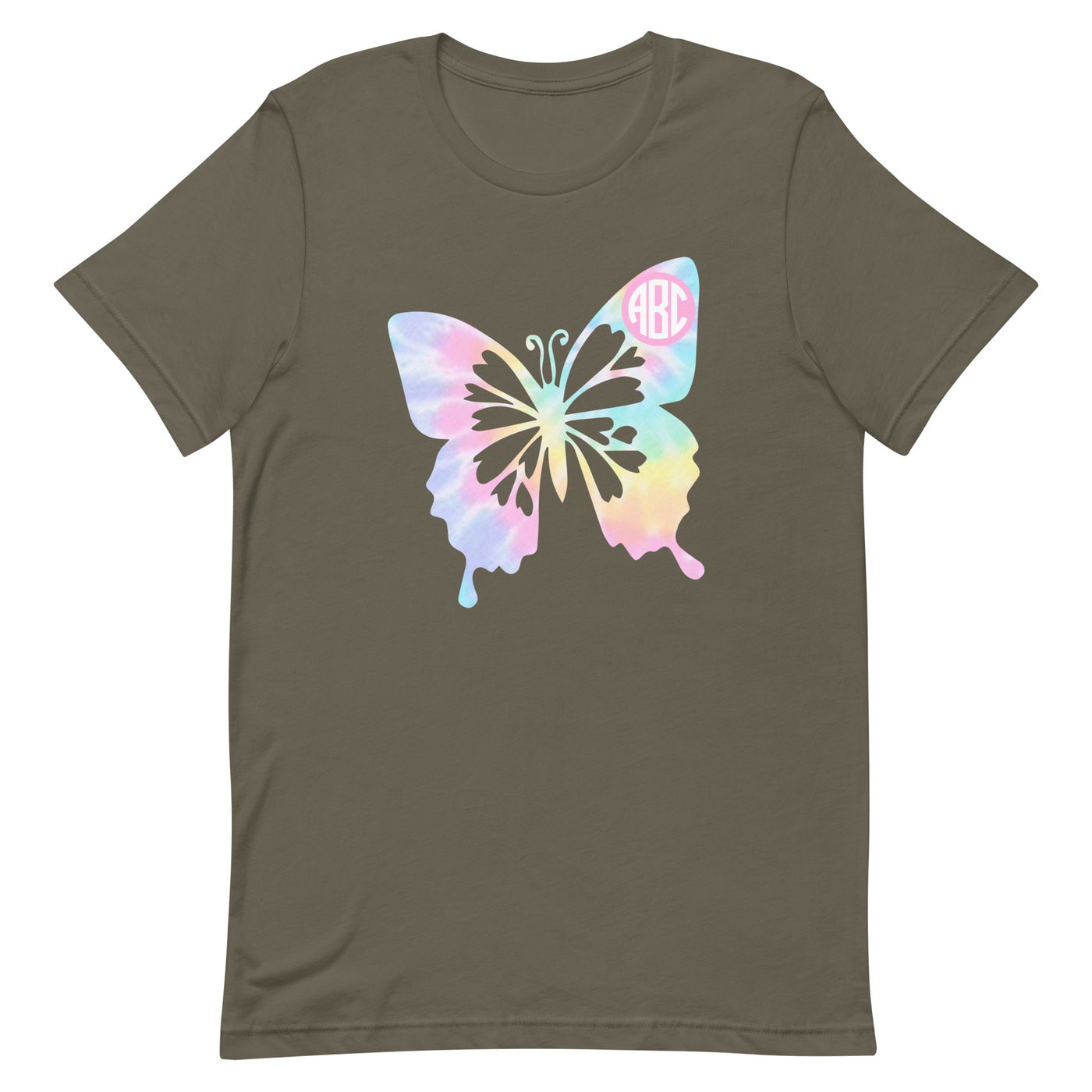Monogrammed 'Tie Dye Butterfly' Premium T-Shirt
