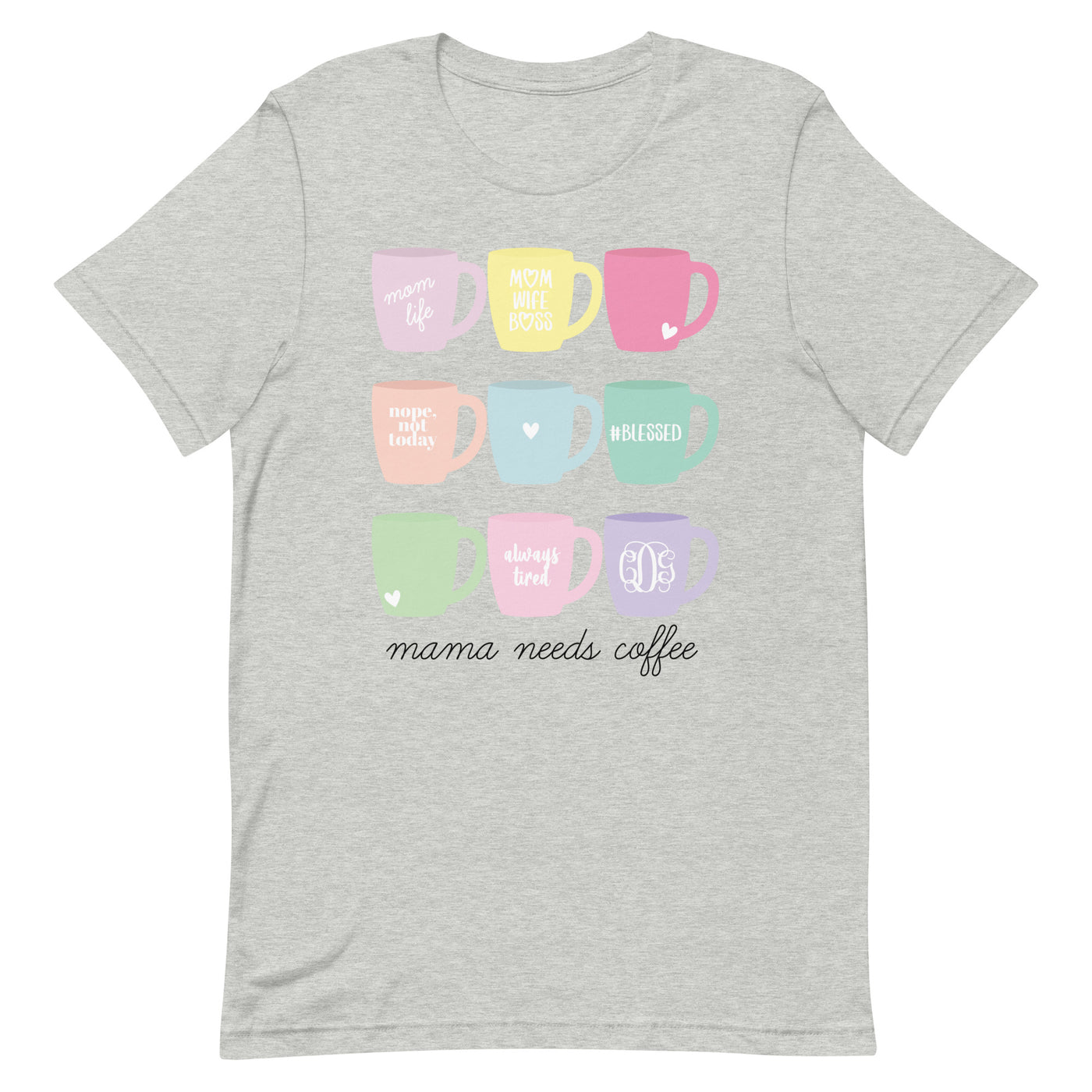 Monogrammed 'Mama Needs Coffee' Premium T-Shirt