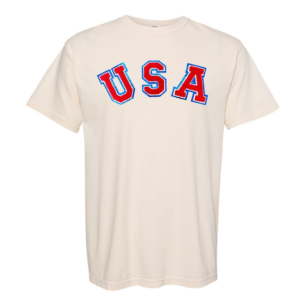 USA Letter Patch Comfort Colors T - Shirt - United Monograms