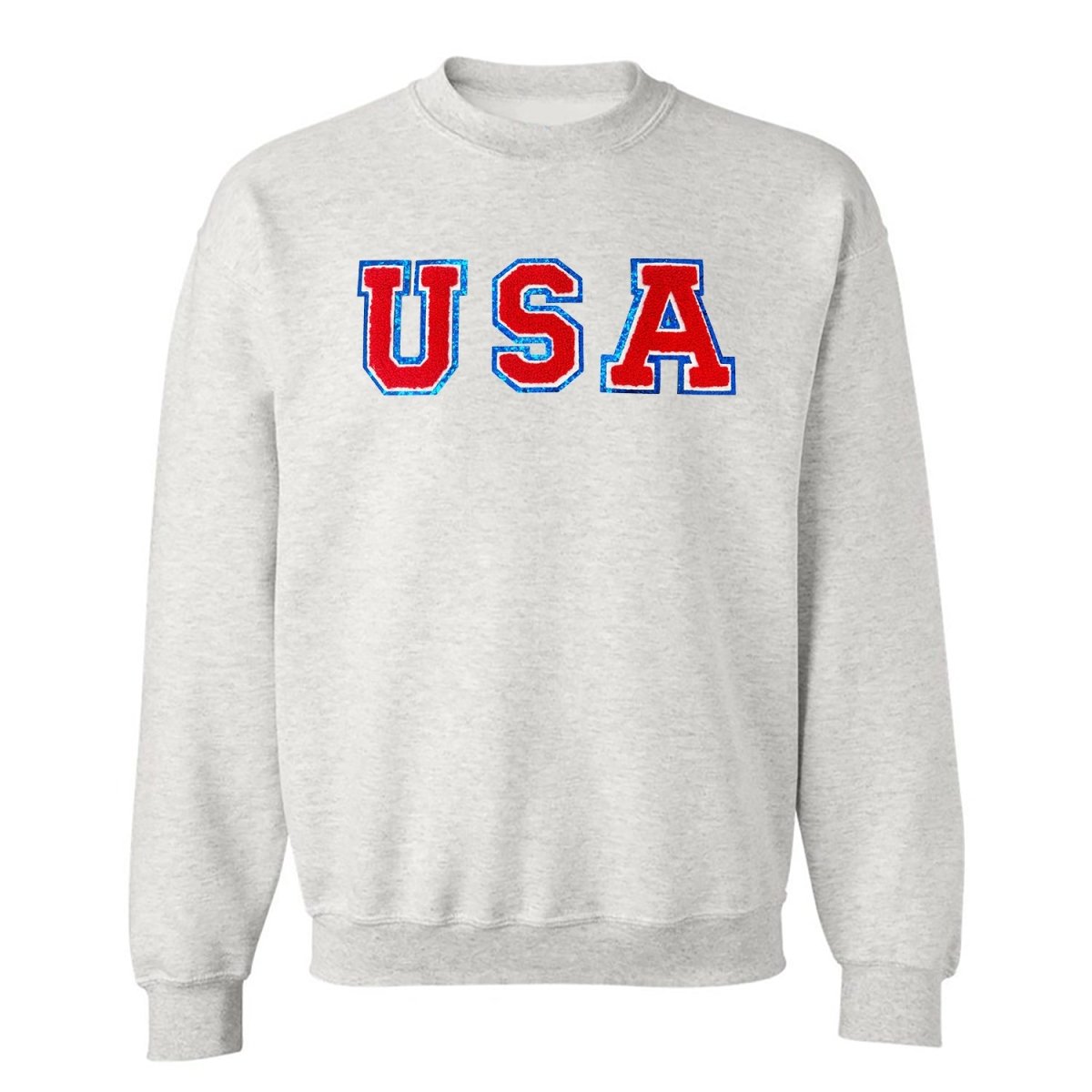 USA Letter Patch Crewneck Sweatshirt - United Monograms