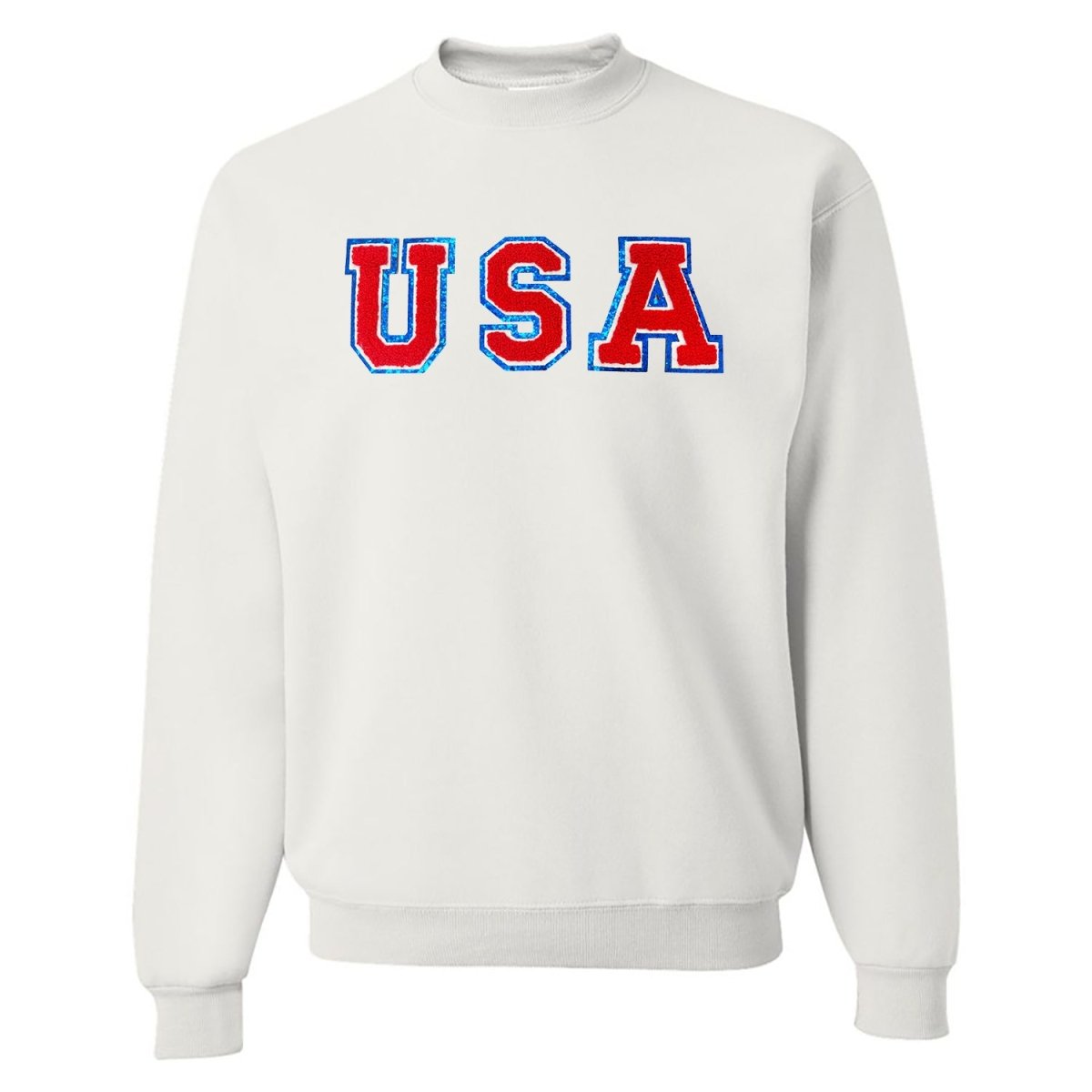USA Letter Patch Crewneck Sweatshirt - United Monograms