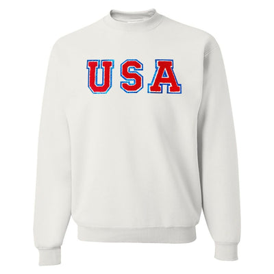 USA Letter Patch Crewneck Sweatshirt - United Monograms