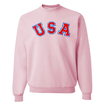 USA Letter Patch Crewneck Sweatshirt - United Monograms