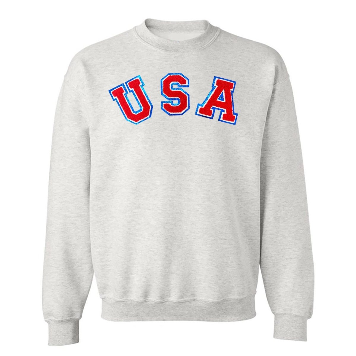 USA Letter Patch Crewneck Sweatshirt - United Monograms
