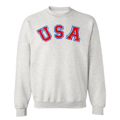 USA Letter Patch Crewneck Sweatshirt - United Monograms
