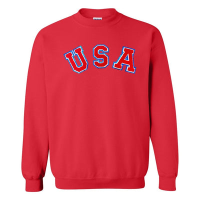 USA Letter Patch Crewneck Sweatshirt - United Monograms