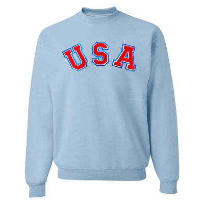 USA Letter Patch Crewneck Sweatshirt - United Monograms