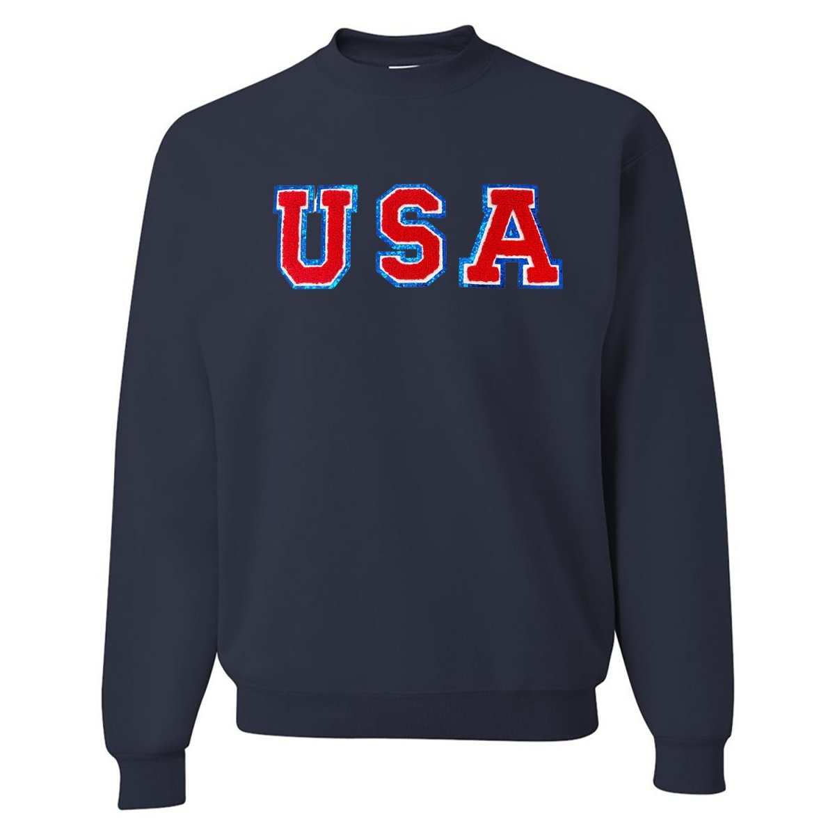 USA Letter Patch Crewneck Sweatshirt - United Monograms