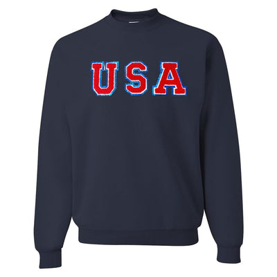 USA Letter Patch Crewneck Sweatshirt - United Monograms