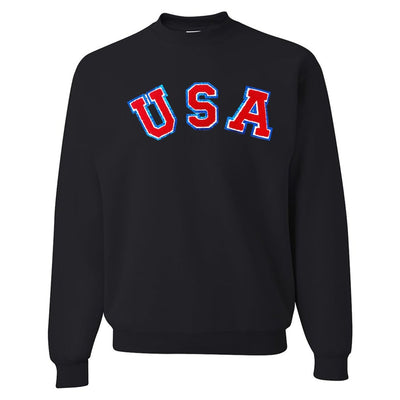USA Letter Patch Crewneck Sweatshirt - United Monograms