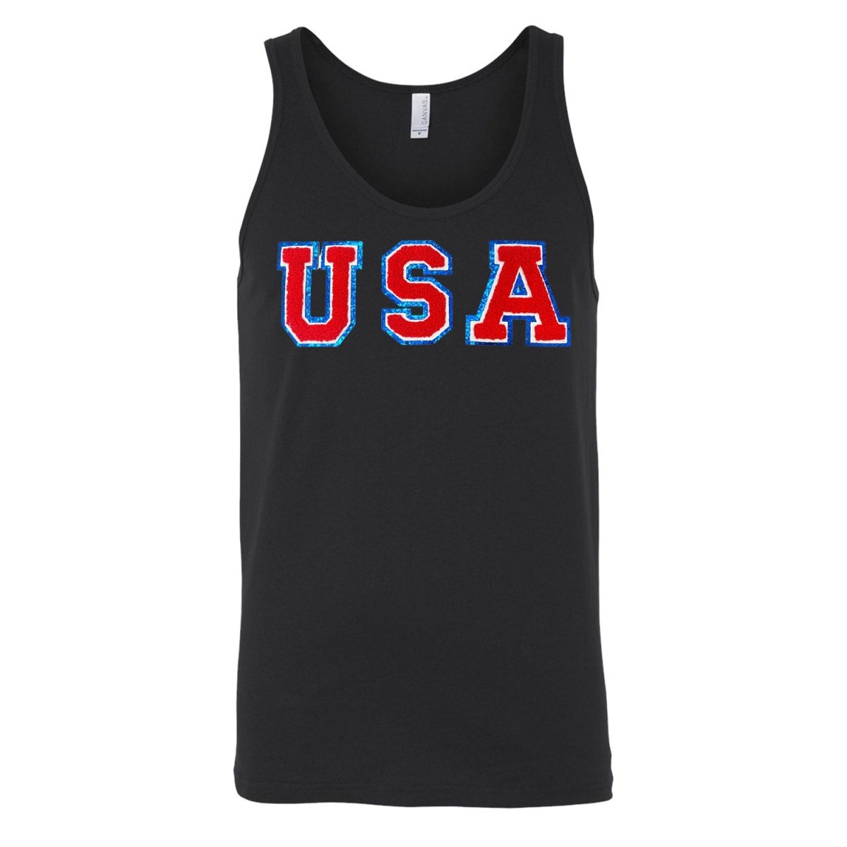 USA Letter Patch Premium Tank Top - United Monograms